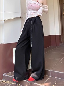 <span class=keywords><strong>Pantaloni</strong></span> Sportivi da Donna CJ-Women a Vita Alta Elastica, Larghi e Traspiranti, Stile Vintage Casual, Caldi, <span class=keywords><strong>Taglie</strong></span> <span class=keywords><strong>Forti</strong></span>, a Gamba Larga - Product Image 6