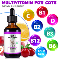 Oimmal 60ml Suppléments multivitamines liquides naturels pour animaux de compagnie marque privée 15 en 1 gouttes de multivitamines suppléments vitaminiques pour chats