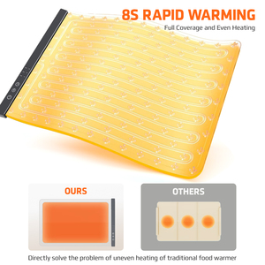 Coussin <span class=keywords><strong>chauffant</strong></span> pour aliments, température à 3 vitesses et synchronisation de 7 heures, <span class=keywords><strong>plaque</strong></span> chauffante électrique pour aliments, tapis <span class=keywords><strong>chauffant</strong></span> pliable en silicone rapide pour aliments - Product Image 4