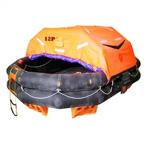 Chaleco salvavidas para 12 personas, balsa salvavidas inflable, con accesorios