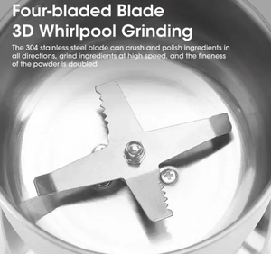 Molinillo <span class=keywords><strong>de</strong></span> <span class=keywords><strong>Café</strong></span> Eléctrico <span class=keywords><strong>de</strong></span> Acero Inoxidable Plateado con 4 Cuchillas, Mini Molinillo <span class=keywords><strong>de</strong></span> Especias y Nueces para Uso Doméstico Ecológico, Producto en Stock - Product Image 3