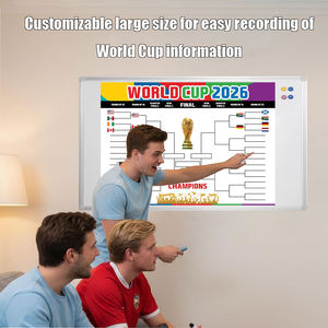 定制2026年足球比赛记录PVC磁性冰箱贴（可写）足球比赛冰箱贴 - Product Image 1