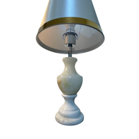 Lámpara de Noche con Pantalla de Campana de Estilo Europeo Clásico, Lujosa Luz LED Blanca Cálida para Decoración de Interiores