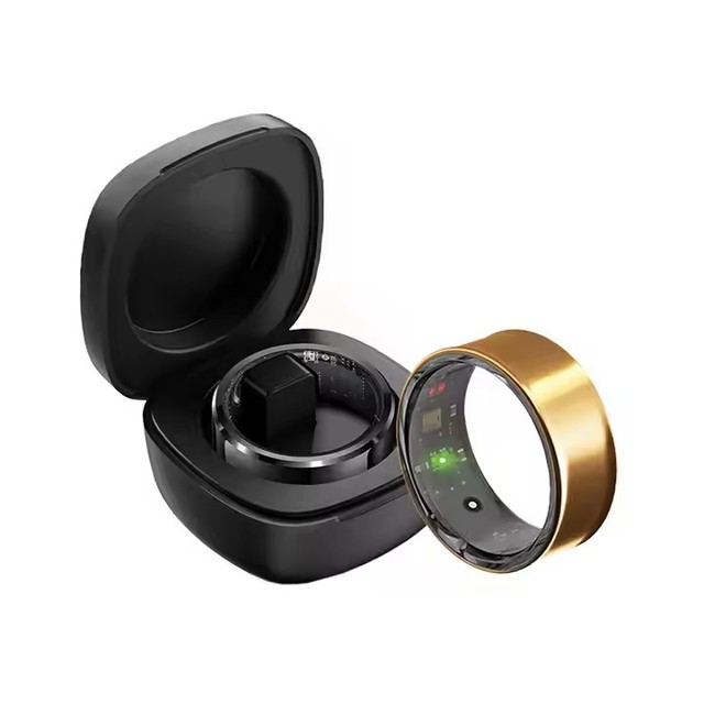 NEW Blood Oxygen Heart Rate Monitor Smart Ring R03 5ATM Waterproof Health Sleep Tracking Rings with Charging Case