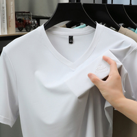 Chemises de compression à col en V Light Active, chemises de sport ajustées pour hommes, vêtements de sport personnalisés, t-shirt personnalisé, vêtements de sport d'été, confort quotidien