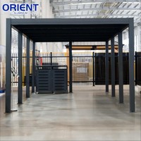 Abri de voiture en acier structurel noir en alliage d'aluminium, système de toiture étanche, taille personnalisée, prix de gros, à vendre