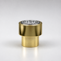 Tapa de Perfume Cilíndrica de Zamac con Patrón en Relieve, Tapa de Aleación de Zinc para Botella de Perfume FEA15, Logotipo Personalizado, Empaque de Perfume de Lujo