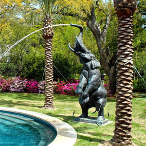 तालाब जीवन आकार बाहरी मूर्तियां गृह सजावट आउटडोर बड़े बगीचे जल सुविधा कांस्य हाथी की मूर्ति मूर्तिकला फव्वारा - Product Image 5