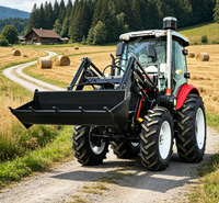 Machine agricole puissante de 100 CV à quatre roues motrices, haute puissance, renforcée, forte capacité de charge, diesel, pour labourer les vergers et les serres