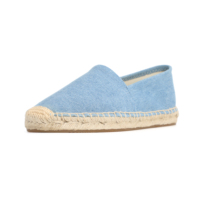 Women's sandals — Espadrilles en toile courtes et à semelles plates pour femmes, Espadrilles en toile personnalisées faites à la main pour filles