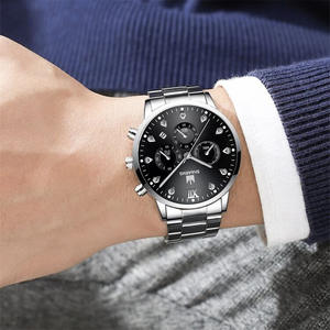 3pcs Set Hommes Retro Hip Hop <span class=keywords><strong>Noir</strong></span> Métal Montres-bracelets Casual Big Dial Quartz Reloj Hombre Fashionable - Product Image 4