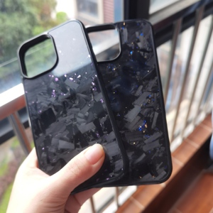 Custodia per <span class=keywords><strong>iPhone</strong></span> 16 Pro Max di Lusso Nuova, in Fibra di Carbonio a Grana Grossa e TPU, Blu Lucido, Rosso, Viola, di Alta Qualità - Product Image 5