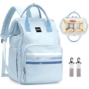 Sac à langer pour maman et bébé en cuir microfibre, matériau durable, imperméable, élégant, sac à dos, échantillon gratuit - Product Image 5