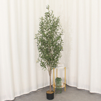 Usine d'arbre en pot vert artificiel vend des oliviers au toucher réel pour la décoration de jardin de bureau à domicile