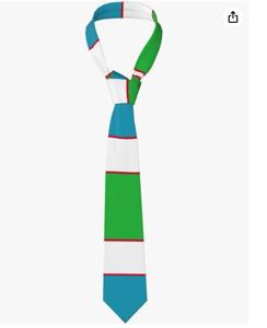 Corbatas de Moda para <span class=keywords><strong>Hombre</strong></span> con Estampado de la Bandera de la República de Uzbekistán, Suaves y Cómodas, para Bodas, Fiestas, Trabajo, Casual, Vacaciones, Regalos - Product Image 1