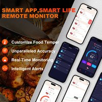 Termometer Makanan Nirkabel untuk Oven Grill BBQ Steak Kalkun Smoker Dapur Digital Pintar Bluetooth Barbeque Hadiah MeatChamp