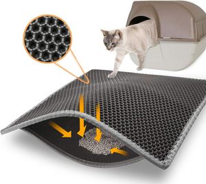 Colorful Medium EVA Round <b>Cat</b> Litter Trapping <b>Mat</b> 20L Inner Space Large Capacity Trapper - Product Image 1