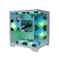 Boîtier PC Gaming MANMU Mid Tower MicroATX en Acier et Alliage d'Aluminium avec Panneau Latéral en Verre Trempé et 4 Emplacements PCI – En Stock