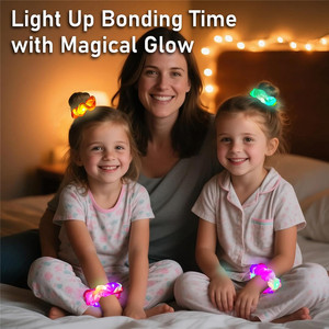 Coleteros LED Luminosos para el Cabello, Lazos Elásticos Brillantes, Bandas Luminosas Coloridas para Mujeres y Niñas, Coleteros de Satén Novedosos - Product Image 3