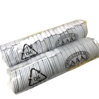Cable USB Tipo C a Tipo C de 1m, Blanco, TPE/PVC/Nylon, Carga Rápida 3A, Conductor de Cobre Puro, Blindaje Trenzado, para Teléfono Móvil y Cámara