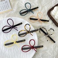All Young French Hollow Bow Multi Color Acetate Plate Handmade Luxury Minimalist Daily Party Wholesale Custom Available