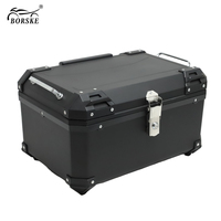 Borske moto coffre arrière bagages serrure supérieure mallette de rangement 60L grande taille PP plastique moto queue boîte