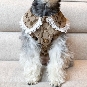 Vêtements pour animaux de compagnie en gros, robe pour animaux de compagnie en dentelle blanche à col rond, brodée de pommes, pour chiens et chats de petite et moyenne taille, Schnauzer, Malteuse - Product Image 6