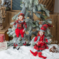 Figurines de Noël Artisanales de Haute Qualité : Elfe Flexible et Vivant, Jouets Spirituels de Noël, Personnage Enfantin Affectueux, Décoration Festive pour la Maison
