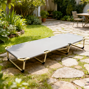 Giường gấp đơn gấp giường cắm trại Giường gấp với nệm giường gấp di động m01040 - Product Image 5