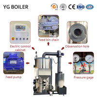 Chaudière à eau chaude automatique à haute pression à tubes de fumée verticaux série LHG pour la production industrielle