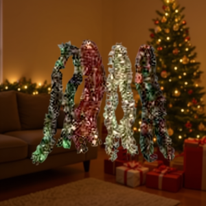 Homeera Christmas Ribbon W11cm L200cm Colorful PET Decorative Holiday Gift Wrapping Supply - Product Image 2