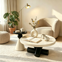 Geometrischer Metall-Couchtisch Design Künstlerisch Kreativ für Kleine Wohnzimmer Heimgebrauch Luxuriös Hochwertiges Gefühl Italienisch Minimalistisch