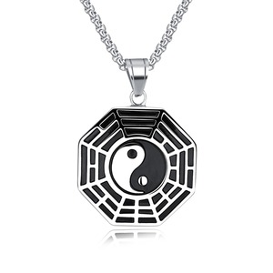 Collar creativo Retro especial de acero inoxidable para hombre, amuletos tailandeses de Marvel Yin Yang - Product Image 2
