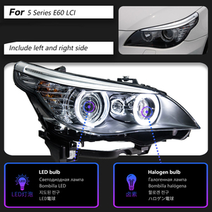 Bán buôn trực tiếp từ nhà máy Phụ kiện ô tô DRL Đèn pha LED tích hợp cho BMW 5 Series E60 Ống kính Projector LED - Product Image 3