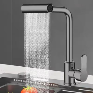 Grifo <span class=keywords><strong>de</strong></span> <span class=keywords><strong>Cocina</strong></span> Monomando Clásico Moderno <span class=keywords><strong>de</strong></span> Acero Inoxidable con Caño Extraíble <span class=keywords><strong>para</strong></span> Agua Fría y Caliente - Product Image 2
