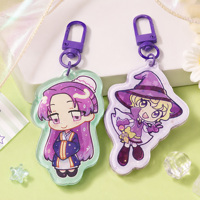 Porte-clés personnalisé Vigreat en acrylique, motif sorcière magique, pendentif fille anime pour Halloween, cadeau pour fans de fantaisie, vente en gros