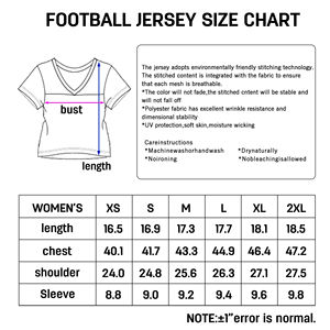 Haut court personnalisé pour femmes Maillot de football américain en maille Cheerleading Maillot de football avec numéro de nom - Product Image 6