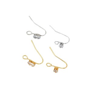 18K gold plated and inlaid with zircon ear <b>hooks</b>, copper <b>earring</b> <b>hooks</b>, exquisite ear <b>hook</b> semi-finished DIY accessories A24C - Product Image 5