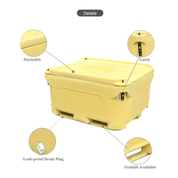 Glacière isotherme rotomoulée moderne 460L en plastique LLDPE, maintien de la glace pendant 15 jours, pour activités de plein air, pêche, chasse, fruits de mer et canettes
