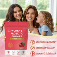 Bonbons Gommeux Probiotiques à la Canneberge pour Femmes, Marque Privée OEM, Vitamines 5 Milliards de UFC, Sans Sucre, Végétaliens, Soutien Immunitaire, Nouveau-né