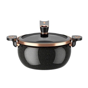 Casserole à micro-pression émaillée, marmite à double poignée pour la cuisson de la viande et la préparation de soupes, adaptée à un usage domestique sur cuisinière à gaz. - Product Image 1