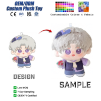Poupée en coton anime personnalisée, jouet en peluche, figurine kawaii rembourrée avec tenue, boîte mystère, vente en gros, collection de cadeaux OEM