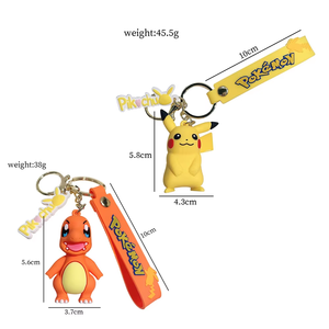 3D karikatür Anime anahtarlık sevimli PVC PVC ball Pokemoned anahtarlık kauçuk çanta kolye Pendant chued Charmander anahtarlık anahtarlıklar - Product Image 6