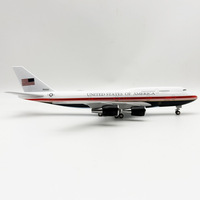 Modèle d'avion en résine Boeing 747-200 Air Force One de 30 cm, nouvelle livraison, avec trains d'atterrissage, objet de collection