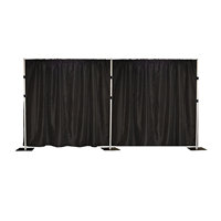 Support de toile de fond en alliage d'aluminium argenté de 40 pieds, réglable pour la décoration de mariages et d'événements