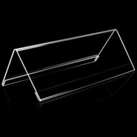 Support de plaque de nom de bureau en acrylique transparent, support de signalisation incliné horizontal en forme de L pour bureau, réception, salle de classe