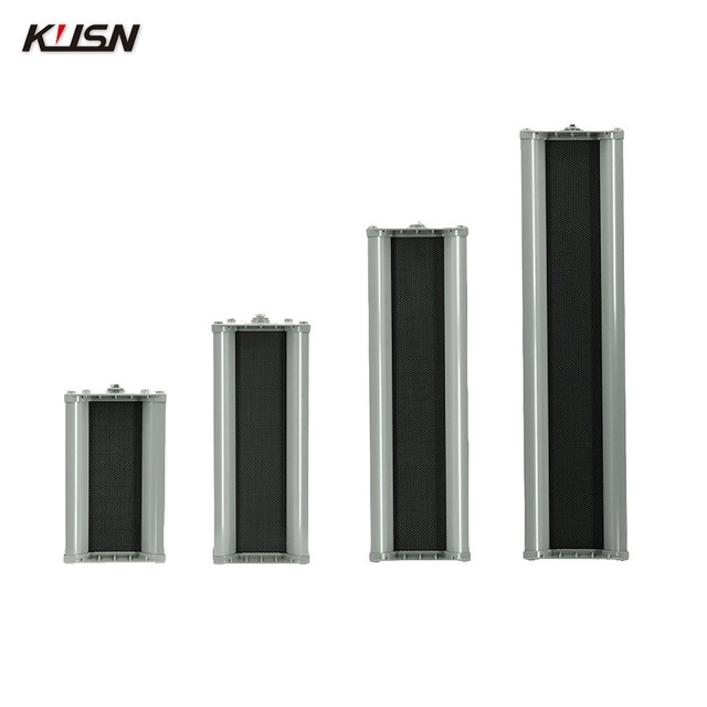 10W Waterproof Champagne Column Aluminum Speakers Outdoor Column Powered Speaker Pa System for Station Park Garden Office