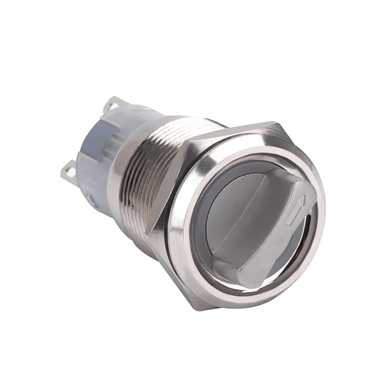 19mm Momentary Waterproof 6 pin Rotating Select Switch 2NO2NC 3 Position Self Reset Selector Switch Rotary
