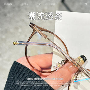 Montura de Gafas Ovaladas de Titanio 86092, Ligeras, Montura Completa, Gafas de Mujer, Estilo Retro, Lentes de Plástico, Origen Danyang - Product Image 3