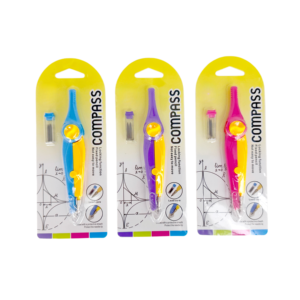 Student Math Compass with Replaceable Pencil Leads, Plastic Drawing Compass Set for School <strong>Drafting</strong> Art Stationery <strong>Supplies</strong> - Product Image 2